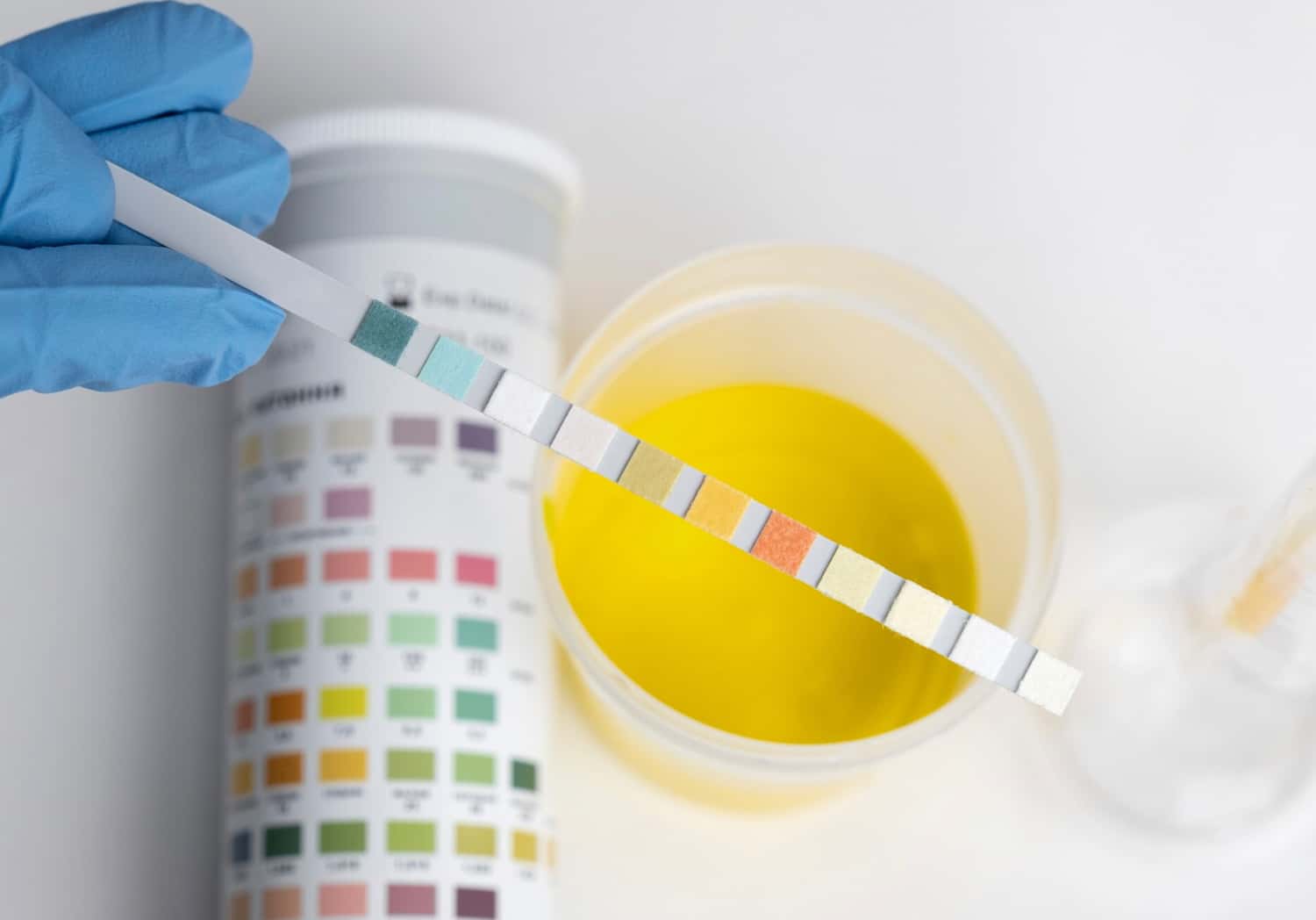 Urine test strip used in DOT drug screening