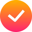 Orange checkmark icon