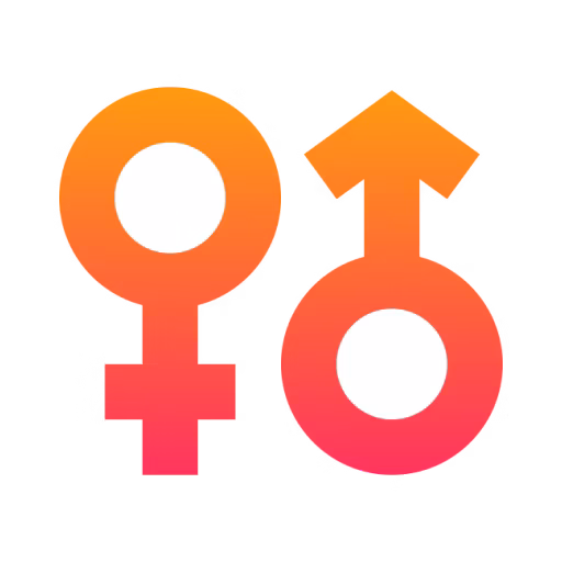 Male and female symbols icon representing libido support
